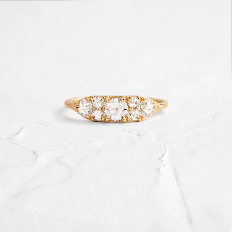925 Sterling Silver Overture Ring with Rose-Cut Diamond