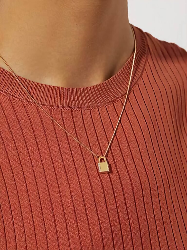 925 Sterling Silver Padlock Pendant