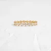 925 Sterling Silver pave band ring with round cut stones