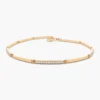 Minimal bar bracelet design with premium CZ stones