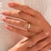 925 Sterling Silver bold spiral ring with a wrap-around silhouette