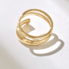 Thick gold-plated sterling silver ring with a polished finish