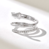 Bold spiral ring with a 13.85 mm wide top
