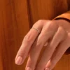 Sterling silver bone ring with an organic sculpted silhouette