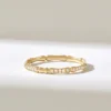 Pave-set CZ diamond ring with refined sparkle detail