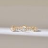 925 Sterling Silver Pave Diamond Bubble Eternity Ring: Infinity Wedding Band, 1.30CT