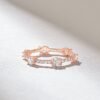 925 Sterling Silver Pave Diamond Bubble Eternity Ring: Infinity Wedding Band, 1.30CT - Image 4