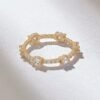 925 Sterling Silver Pave Diamond Bubble Eternity Ring: Infinity Wedding Band, 1.30CT - Image 7