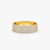 925 Sterling Silver Pave Diamond Cigar Band