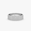 925 Sterling Silver Pave Diamond Cigar Band - Image 2