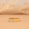 925 Sterling Silver Pave Diamond Cigar Band - Image 3