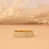 925 Sterling Silver Pave Diamond Cigar Band - Image 5