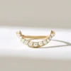 Deep curved ring with pave-set Premium CZ Diamonds