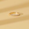 925 Sterling Silver Pave Diamond Dome Ring - Image 2