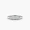 925 Sterling Silver Pave Diamond Dome Ring - Image 2