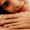 925 Sterling Silver Pave Diamond Dome Ring - Image 5