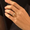 Dome ring with a smooth rounded silhouette and modern finish