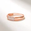 Pave diamond dome ring with a 4.45MM band width