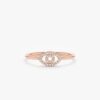 925 Sterling Silver Pave Diamond Evil Eye Outline Ring - Image 2
