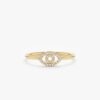 925 Sterling Silver Pave Diamond Evil Eye Outline Ring - Image 5