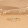 925 Sterling Silver Pave Diamond Evil Eye Outline Ring - Image 6