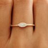 925 Sterling Silver Pave Diamond Evil Eye Ring - Image 4