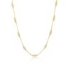 925 Sterling Silver Pave Diamond Graduated Necklace