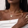 925 Sterling Silver Pave Diamond Graduated Necklace - Image 2