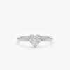 925 Sterling Silver Pave Diamond Heart Ring - Image 2