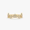 925 Sterling Silver Pave Diamond Multi Star Ring