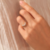 Sterling silver nesting ring with thick gold plating