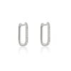 Bold geometric hoop earrings in 925 sterling silver with polished finish