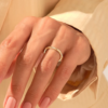 925 Sterling Silver Pave Diamond Ring