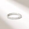 Slim 925 Sterling Silver ring with premium CZ stones