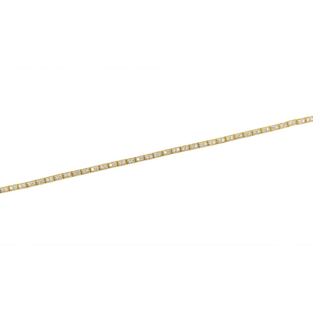 925 Sterling Silver Pave Diamond Tennis Bracelet