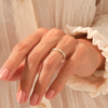 925 Sterling Silver wedding band with a modern triangular shape