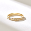 Geometric wedding band with a distinctive triangular design