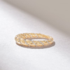925 Sterling Silver Pave Diamond Twisted Dome Ring - Image 4