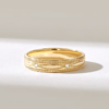 Wedding band featuring premium CZ diamonds in a pave setting