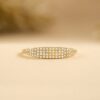925 Sterling Silver Pave Diamond Wide Ring - Image 5