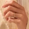 Gold-plated sterling silver ring with a zigzag silhouette