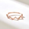 925 Sterling Silver Zigzag Ring designed for stacking