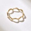 Delicate zigzag ring with a 1.20 mm band