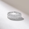 Elegant eternity ring with continuous pave stone detailing