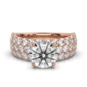 925 Sterling Silver Pave Set Diamond Ring