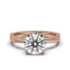925 Sterling Silver Pave Setting Diamond Engagement Ring