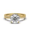 925 Sterling Silver Pave Setting Diamond Engagement Ring - Image 4
