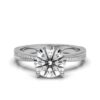 925 Sterling Silver Pave Setting Diamond Engagement Ring - Image 6