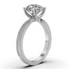 925 Sterling Silver Pave Setting Diamond Engagement Ring - Image 7