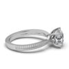 925 Sterling Silver Pave Setting Diamond Engagement Ring - Image 8
